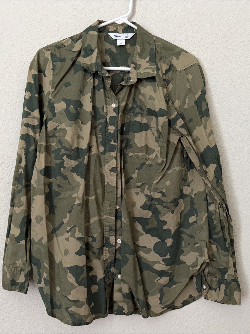Old Navy Camo Button-Down Shirt - Green & Tan